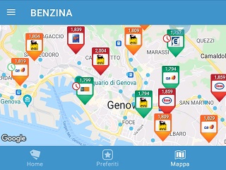 Petrol prices Italy today